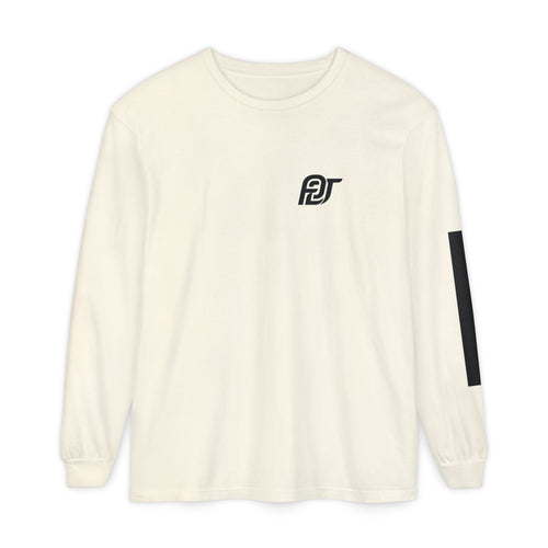 FDT Redaction Long Sleeve in Ivory, front view (supplier mockup)