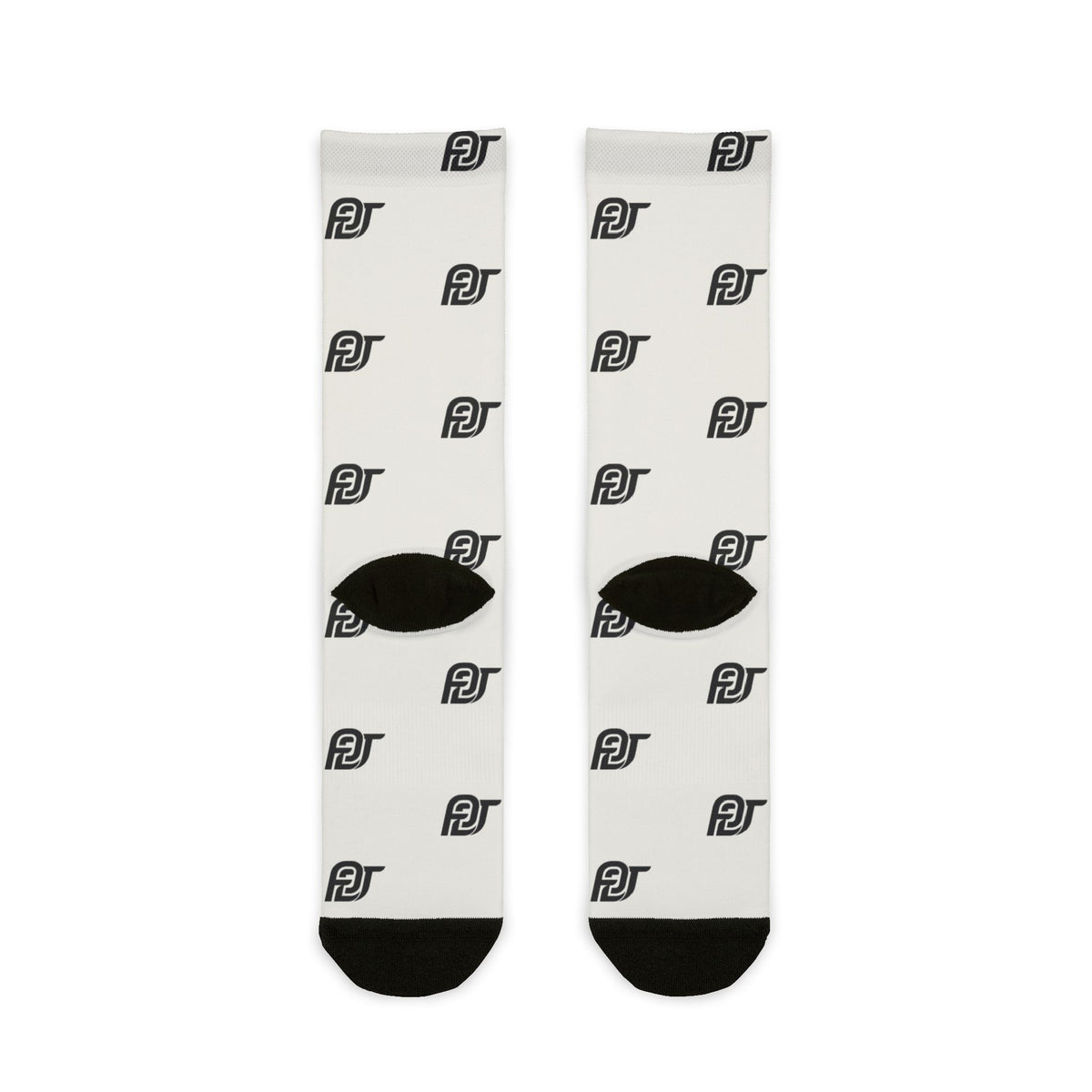 FDT Monogram Sock, back view (supplier mockup)