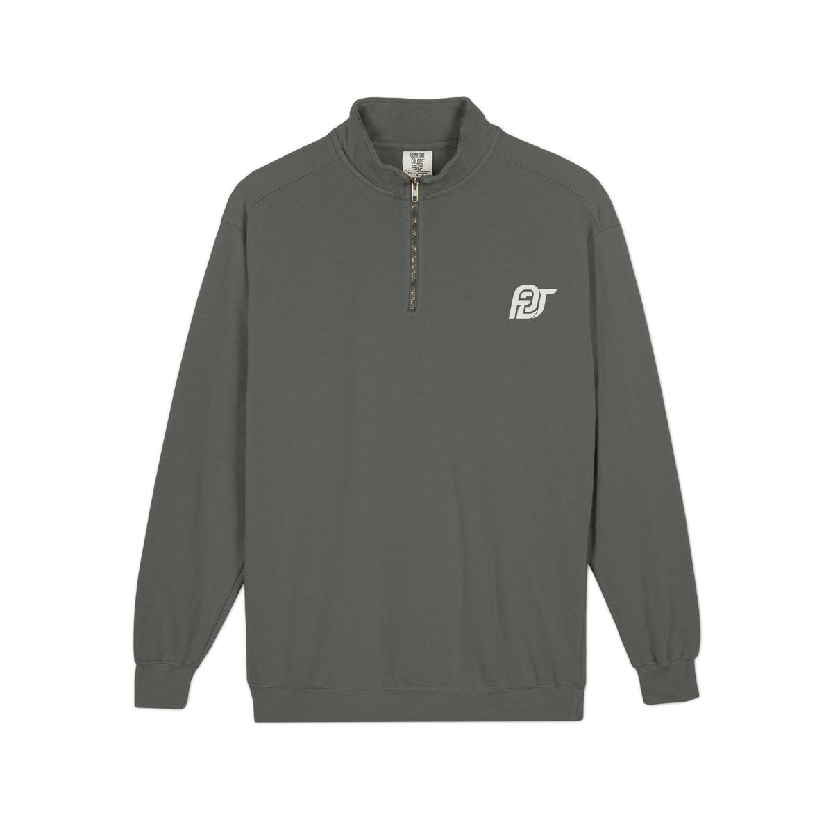 FDT Quarter Zip in Pepper, front view (supplier mockup)