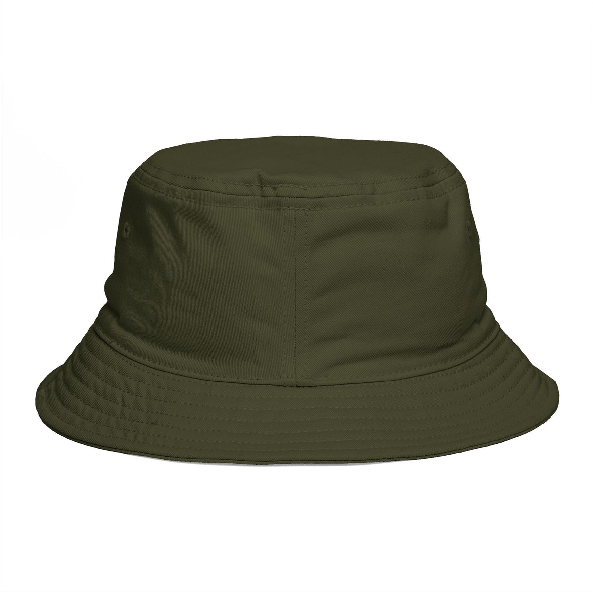 FDT Bucket Hat in Army, back view (supplier mockup)