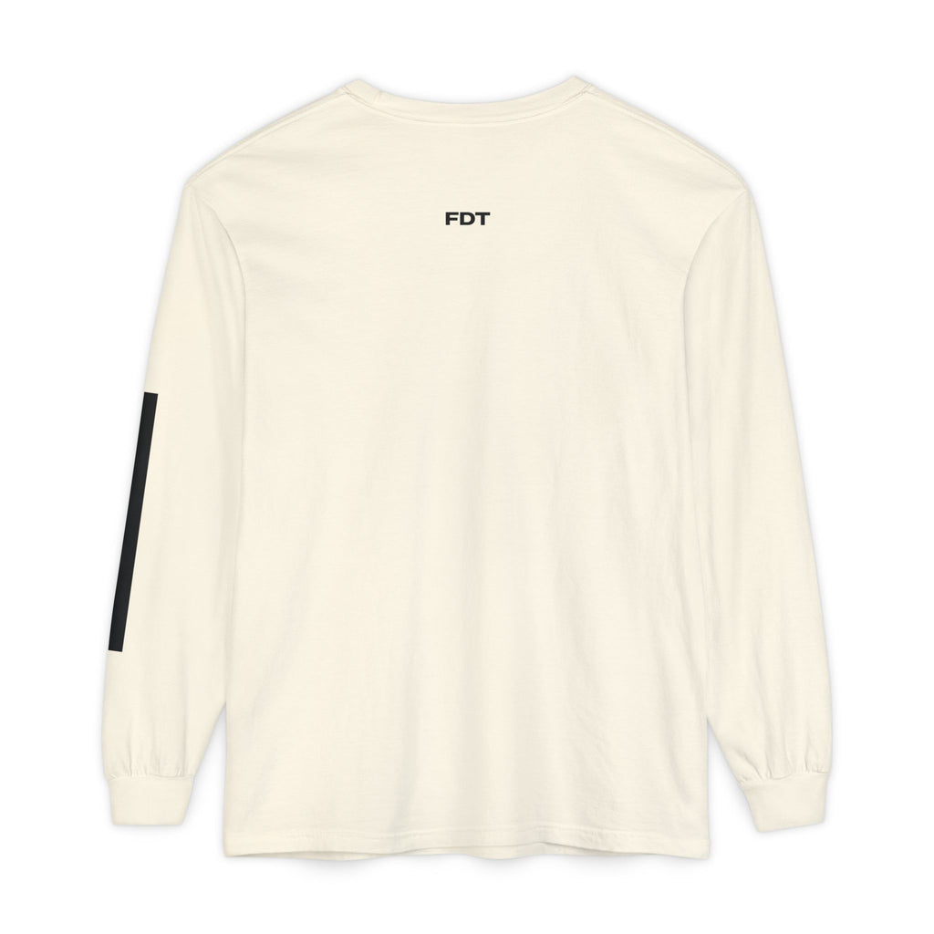FDT Redaction Long Sleeve in Ivory, back view (supplier mockup)