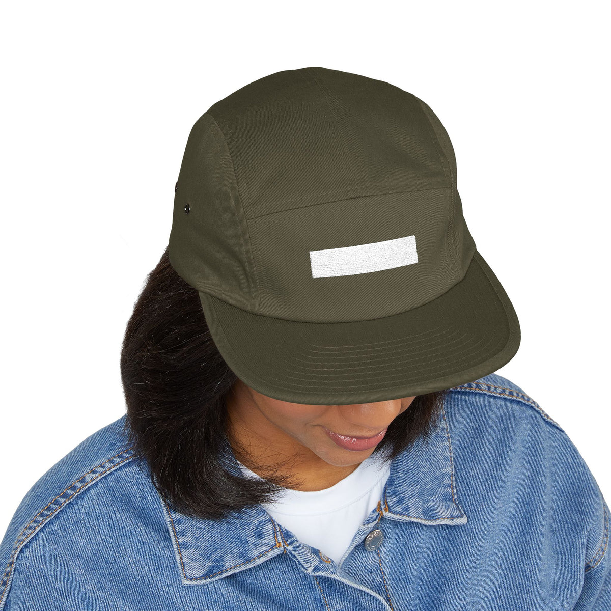 FDT Bar Cap in Olive, front view on a person (supplier mockup)