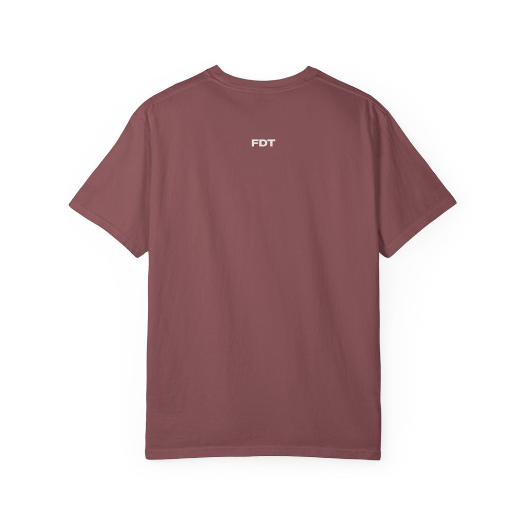 FDT Heavyweight Tee in Brick, back view (supplier mockup)