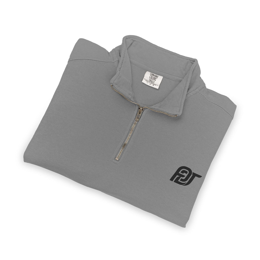 FDT Quarter Zip in Grey, folded view (supplier mockup)