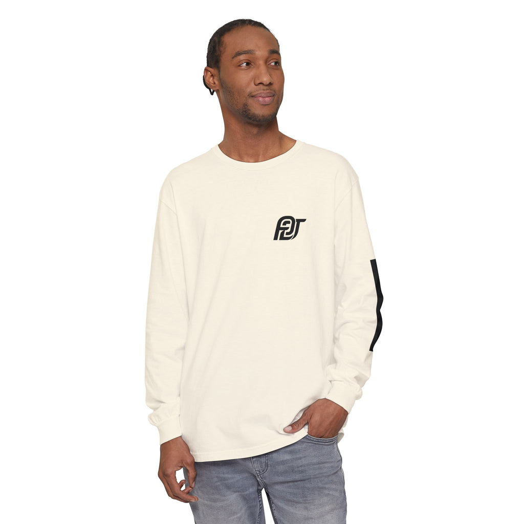 FDT Redaction Long Sleeve in Ivory, front view on a person (supplier mockup)
