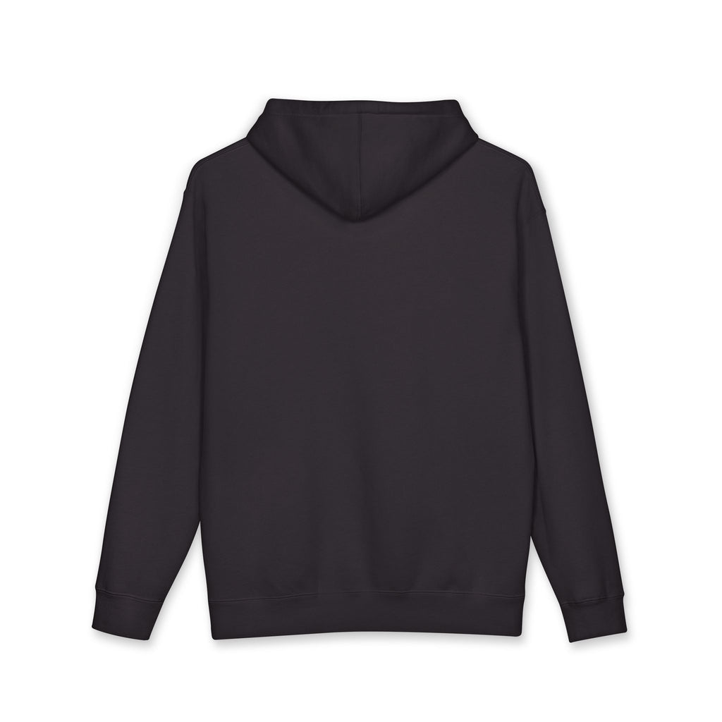 FDT Redacted Hoodie in Black, back view (supplier mockup)