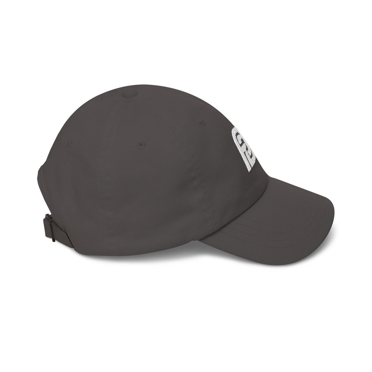 FDT Field Cap in Dark Grey, right side view (supplier mockup)