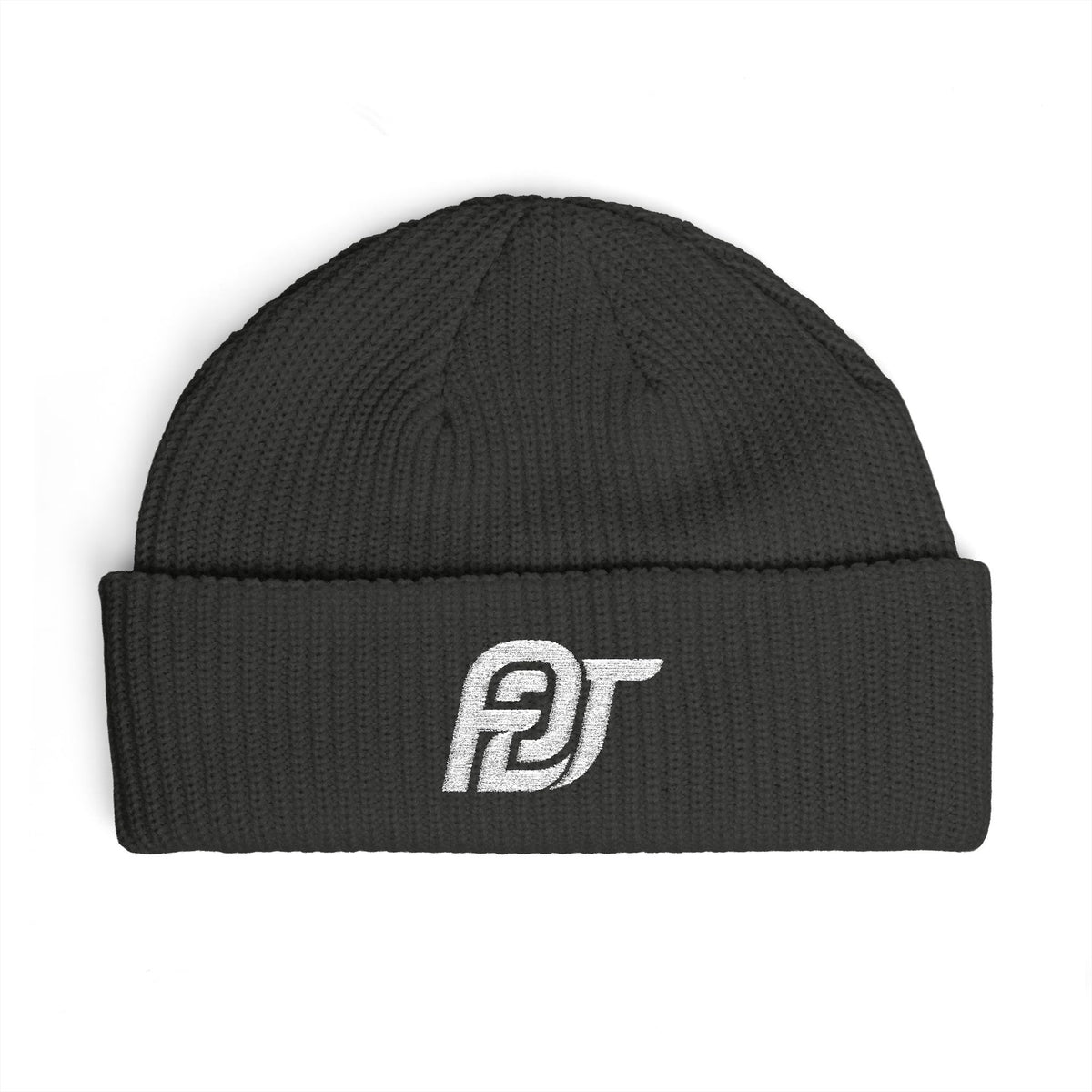 FDT Watch Beanie in Coal, front view (supplier mockup)