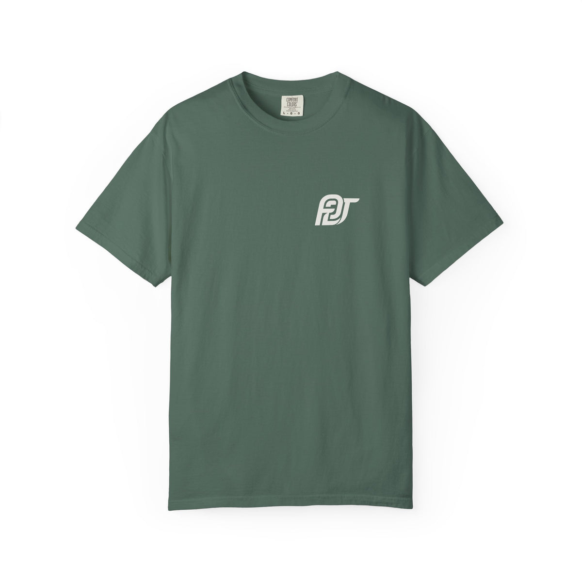 FDT Due Process Tee in Blue Spruce, front view (supplier mockup)