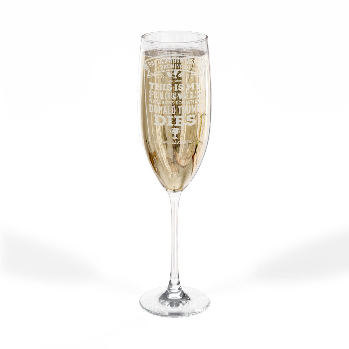The “Conclusion” Champagne Glass (Engraving)