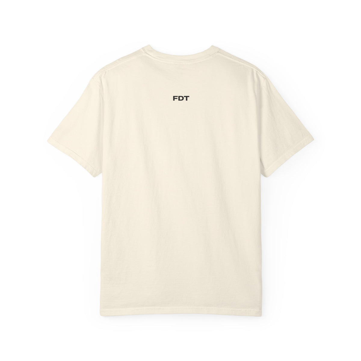 FDT Heavyweight Tee in Ivory, back view (supplier mockup)