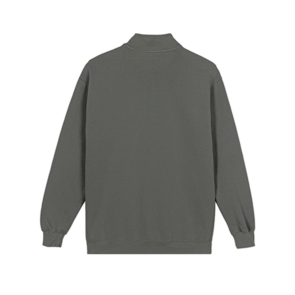 FDT Quarter Zip in Pepper, back view (supplier mockup)