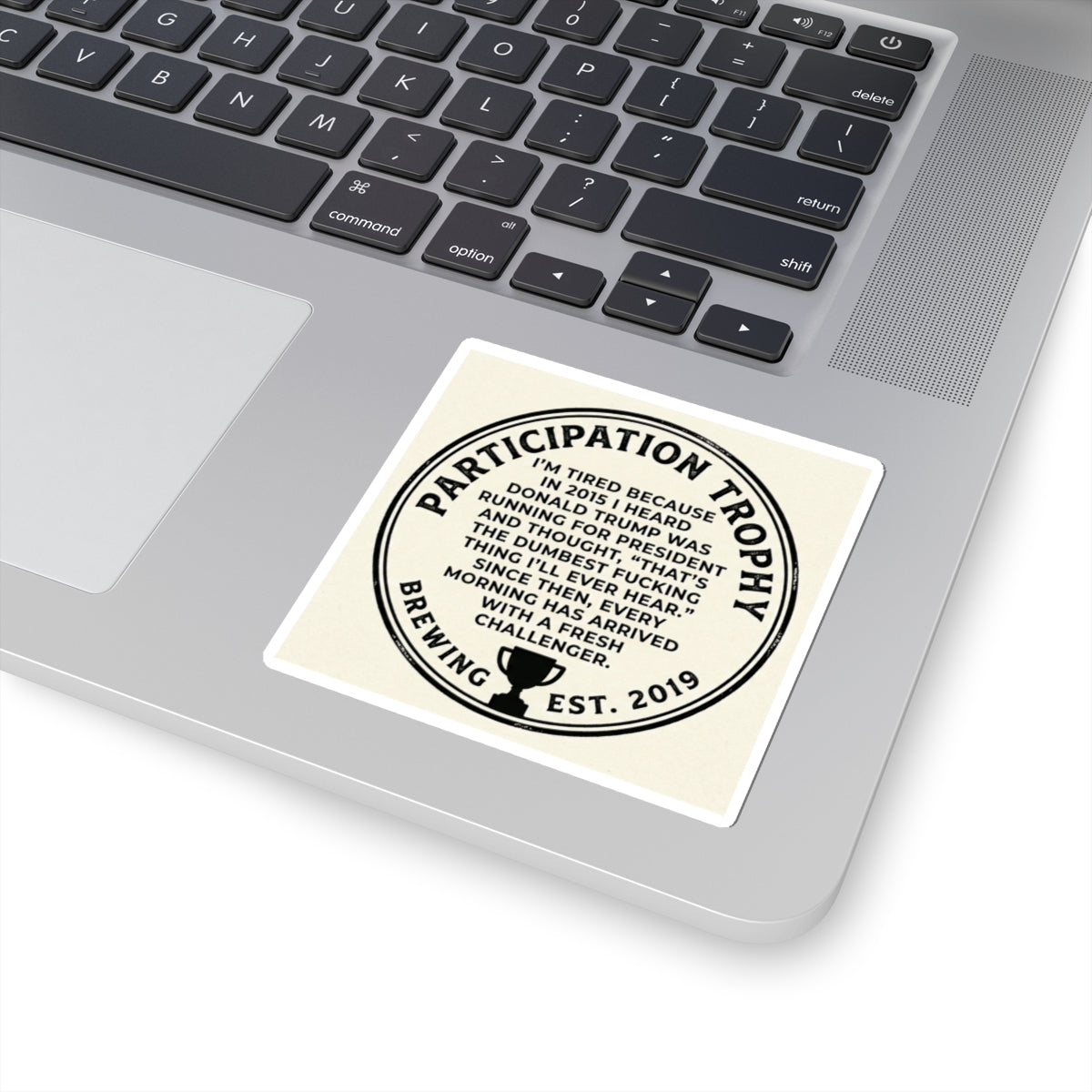 The “Exhaustion” Sticker