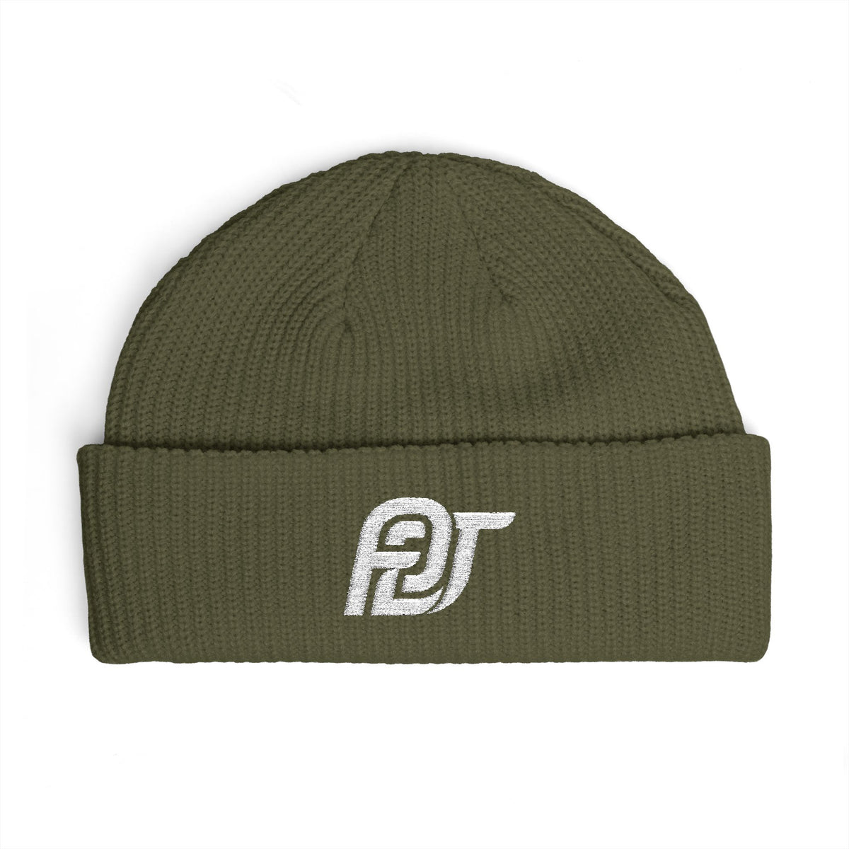 FDT Watch Beanie in Army, front view (supplier mockup)