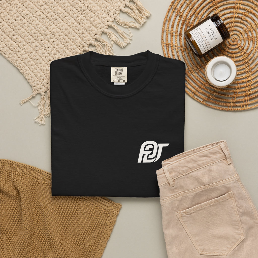 FDT Heavyweight Tee in Black, alternate folded view (supplier mockup)