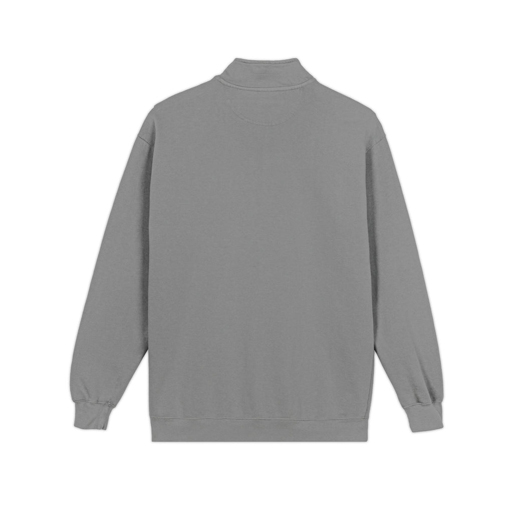 FDT Quarter Zip in Grey, back view (supplier mockup)