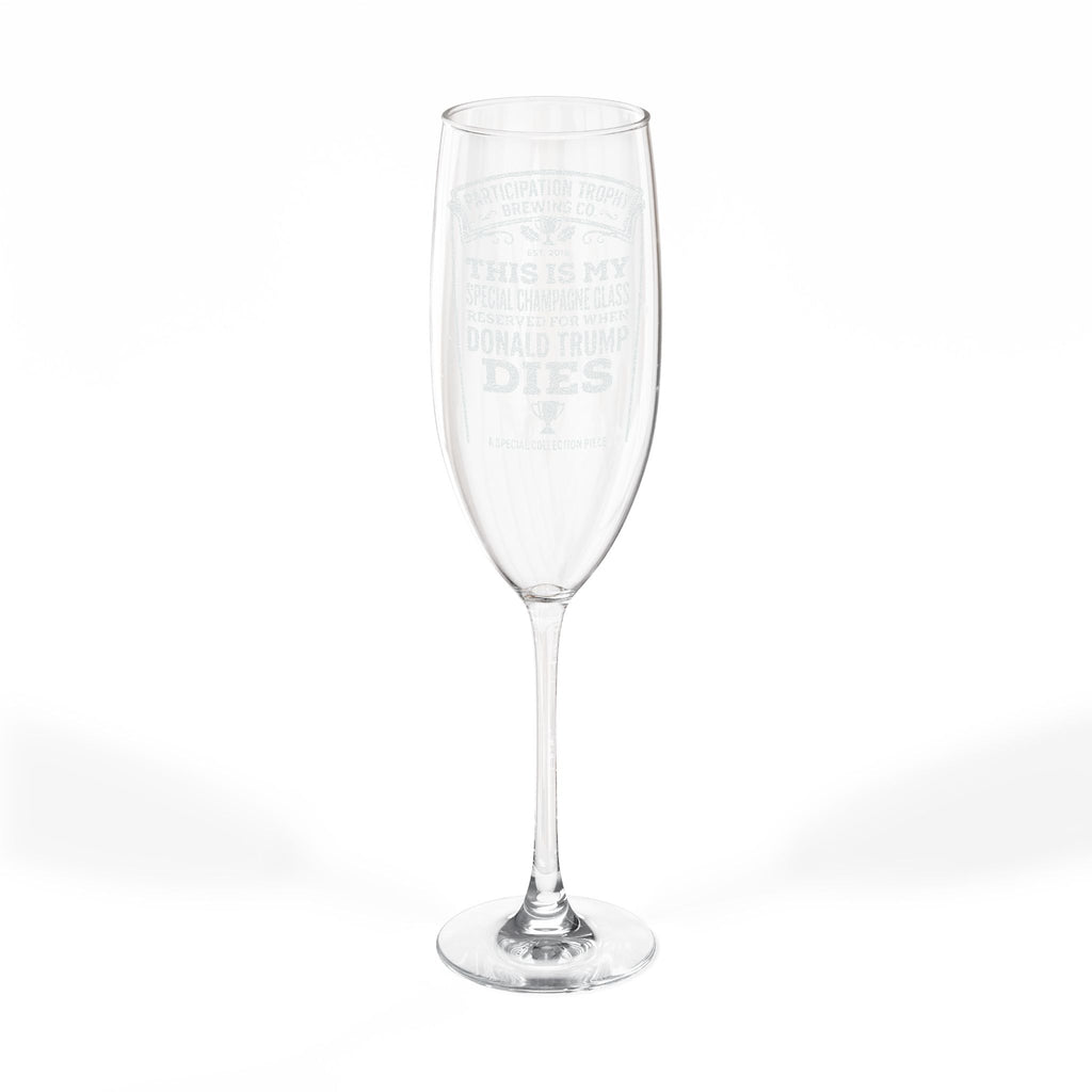 The “Conclusion” Champagne Glass (Engraving)