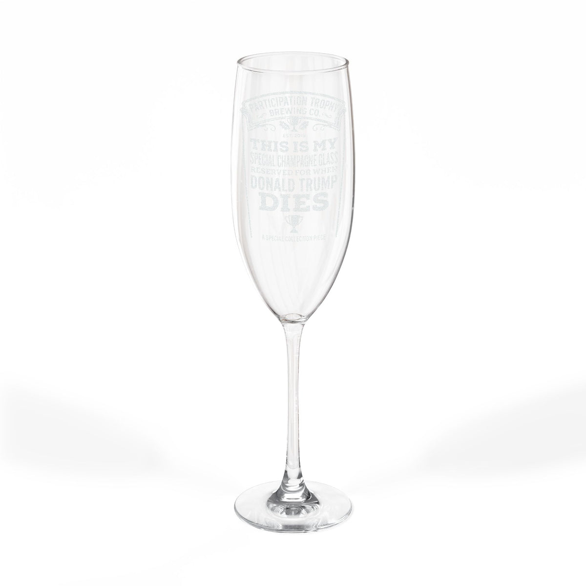 The “Conclusion” Champagne Glass (Engraving)