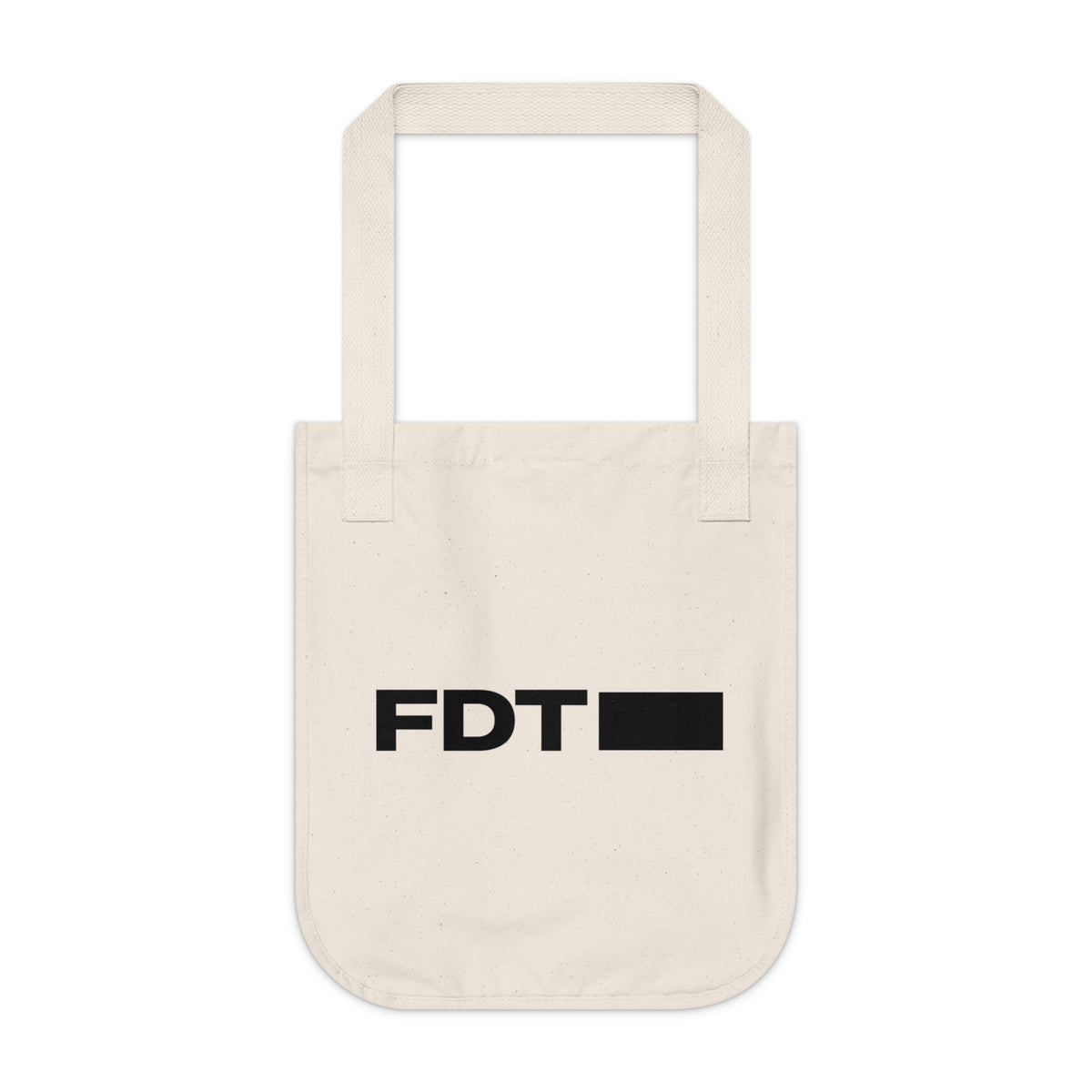FDT Canvas Tote in Natural, front view (supplier mockup)