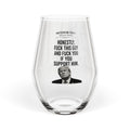 The "Line in the Sand" Wine Glass