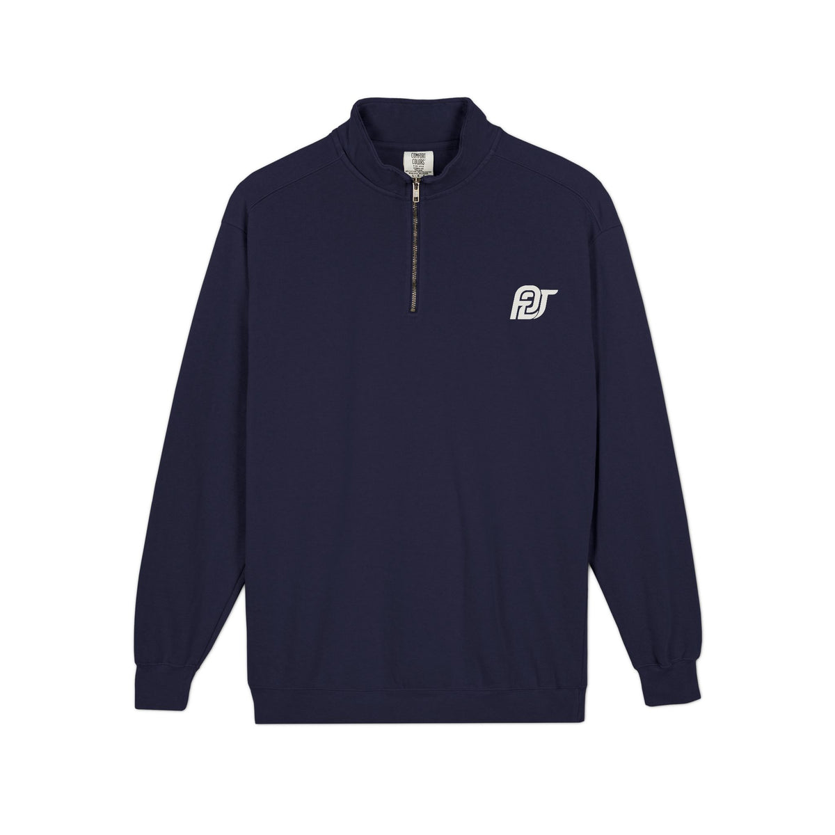 FDT Quarter Zip in True Navy, front view (supplier mockup)