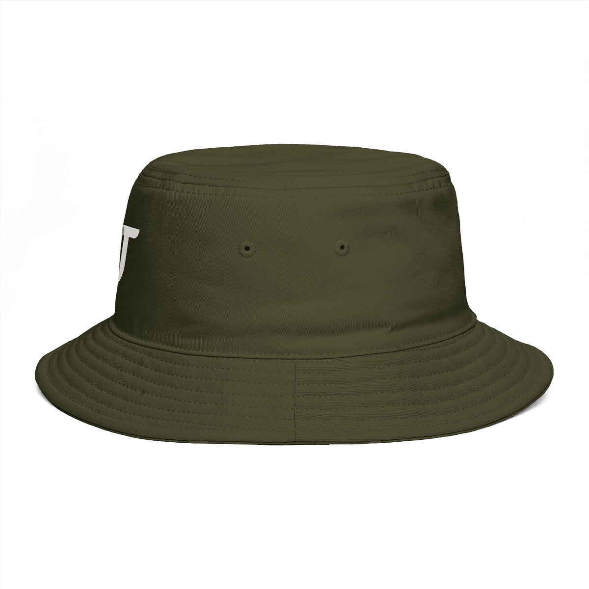 FDT Bucket Hat in Army, left side view (supplier mockup)