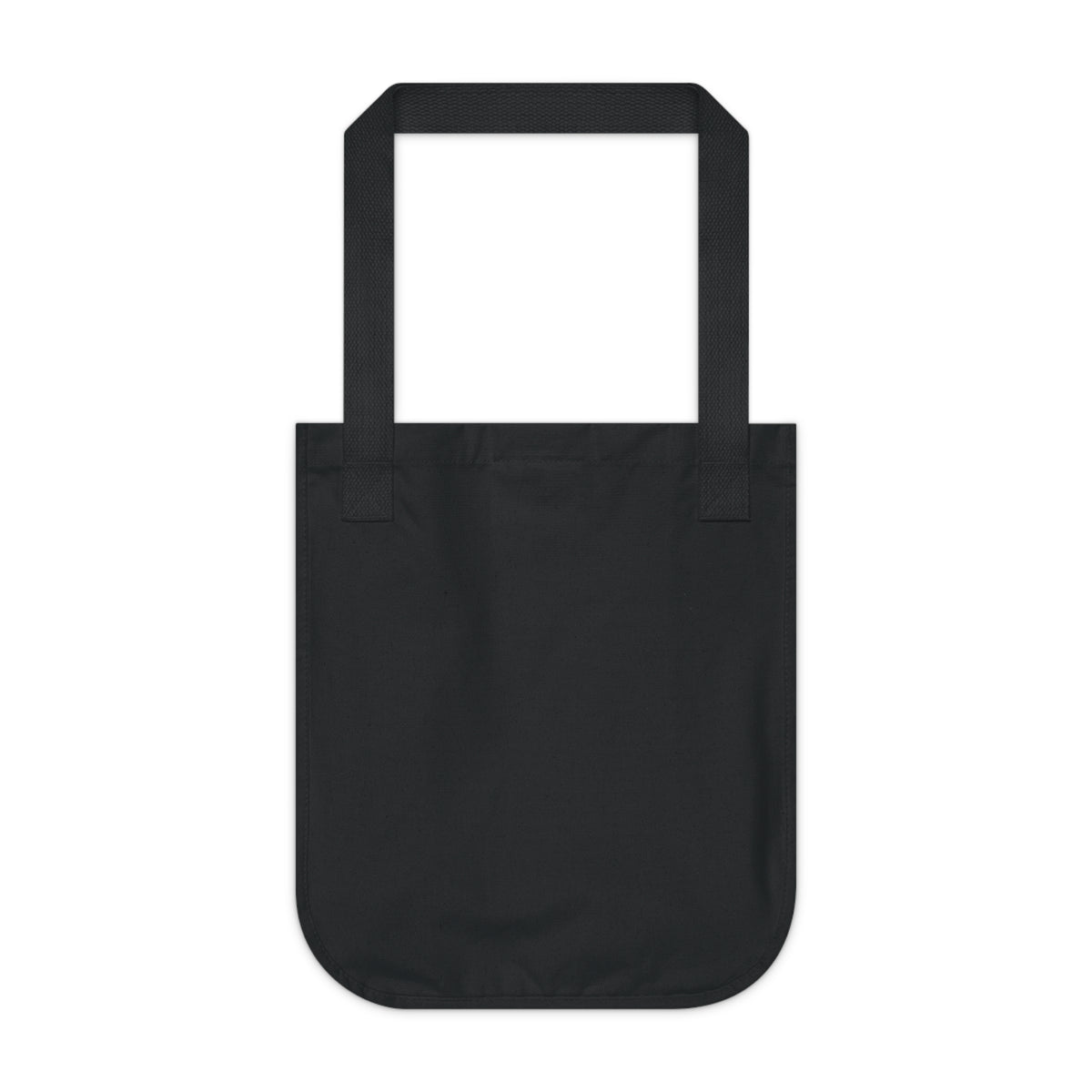 FDT Canvas Tote in Black, back view (supplier mockup)