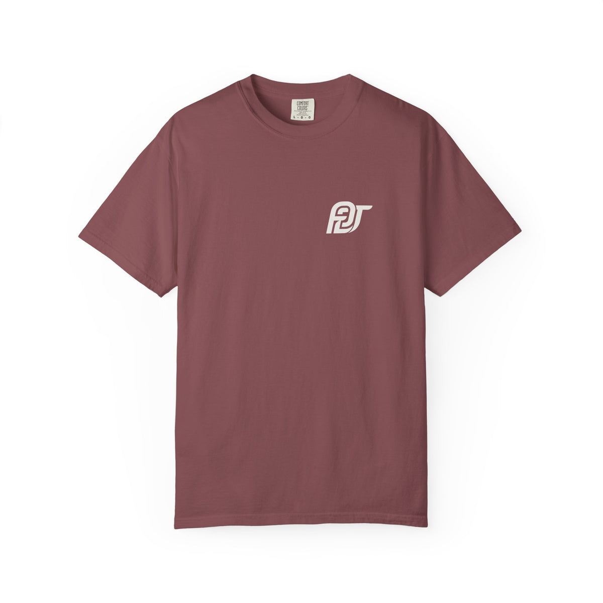 FDT Redaction Tee in Brick, front view (supplier mockup)