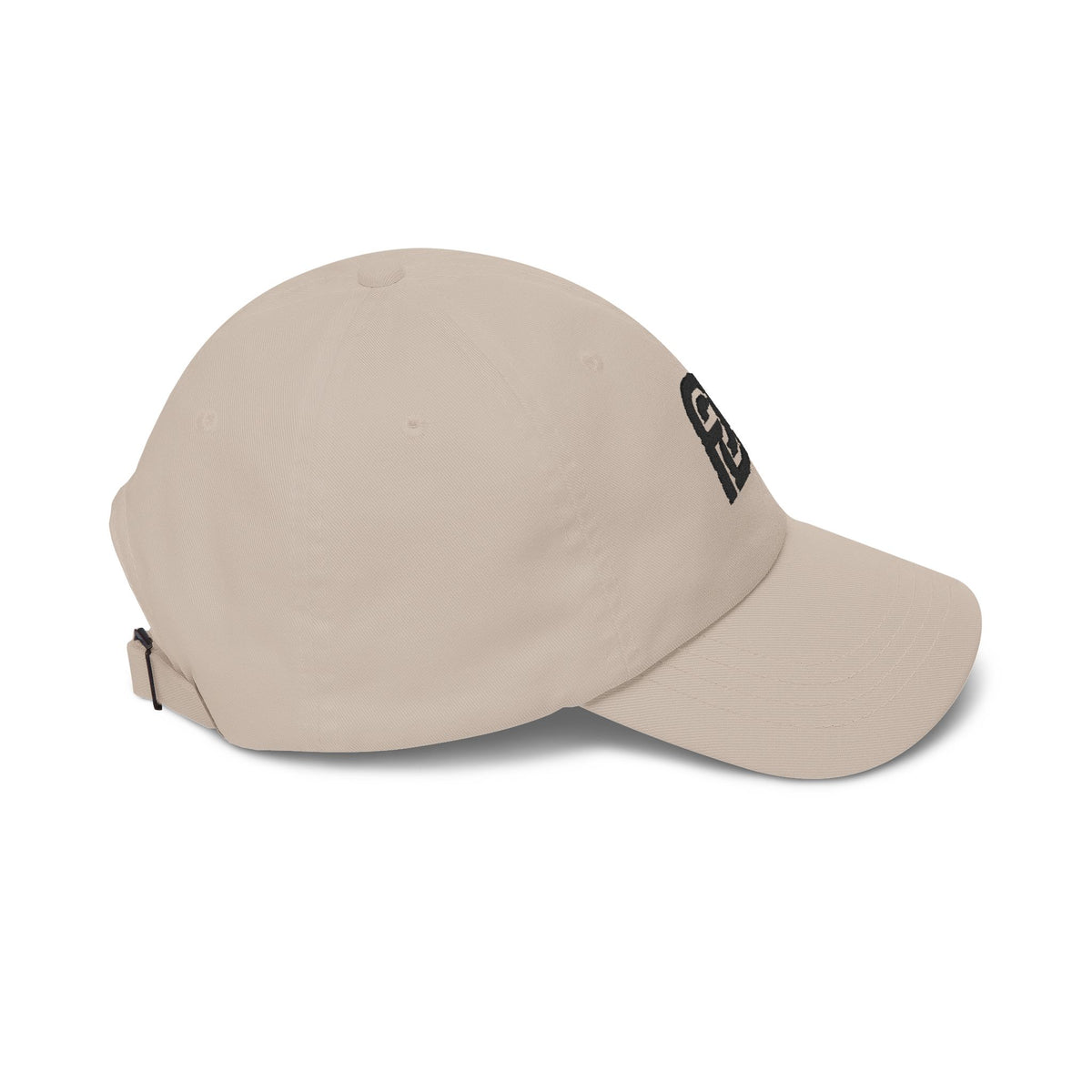 FDT Field Cap in Stone, right side view (supplier mockup)