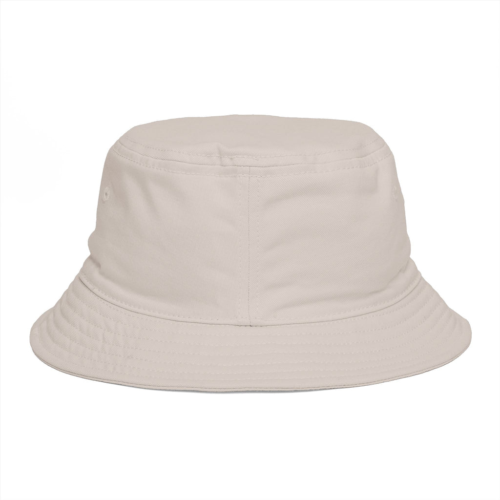 FDT Bucket Hat in Bone, back view (supplier mockup)