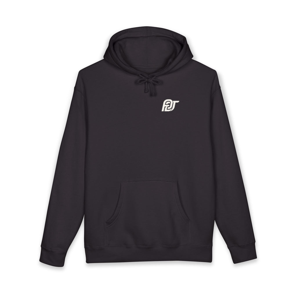 FDT Standard Hoodie in Black, front view (supplier mockup)