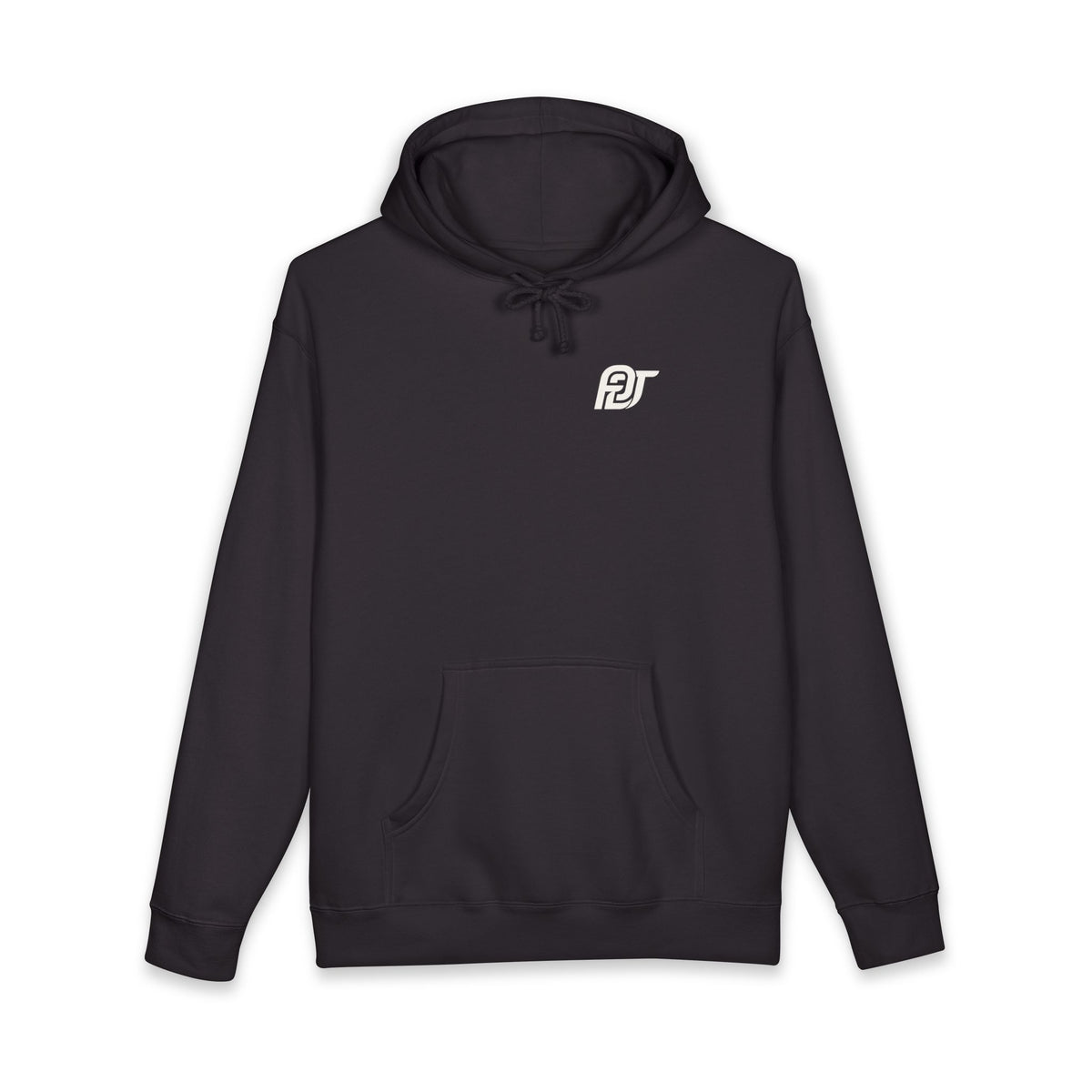FDT Standard Hoodie in Black, front view (supplier mockup)