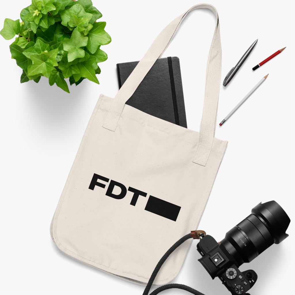 FDT Canvas Tote in Natural, flat lay view (supplier mockup)