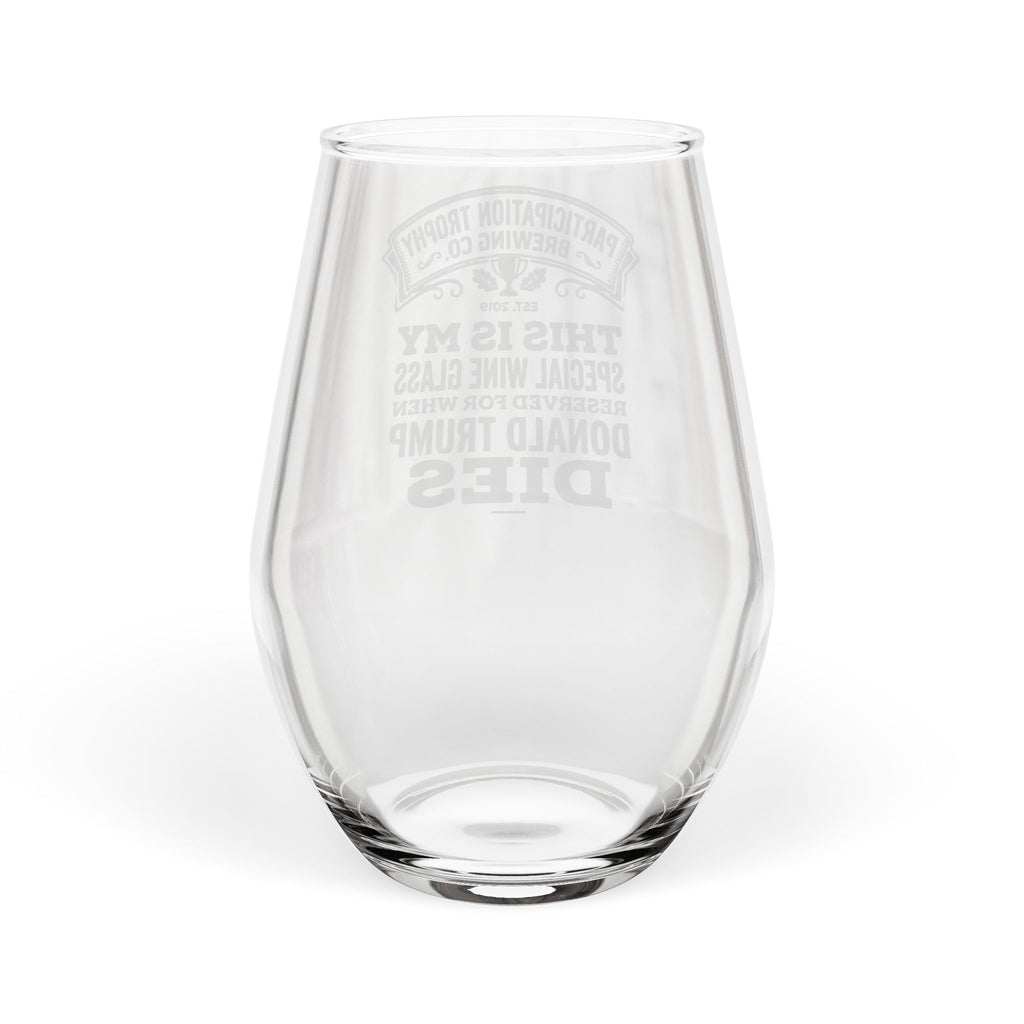 The “Conclusion” wine glass — alternate angle