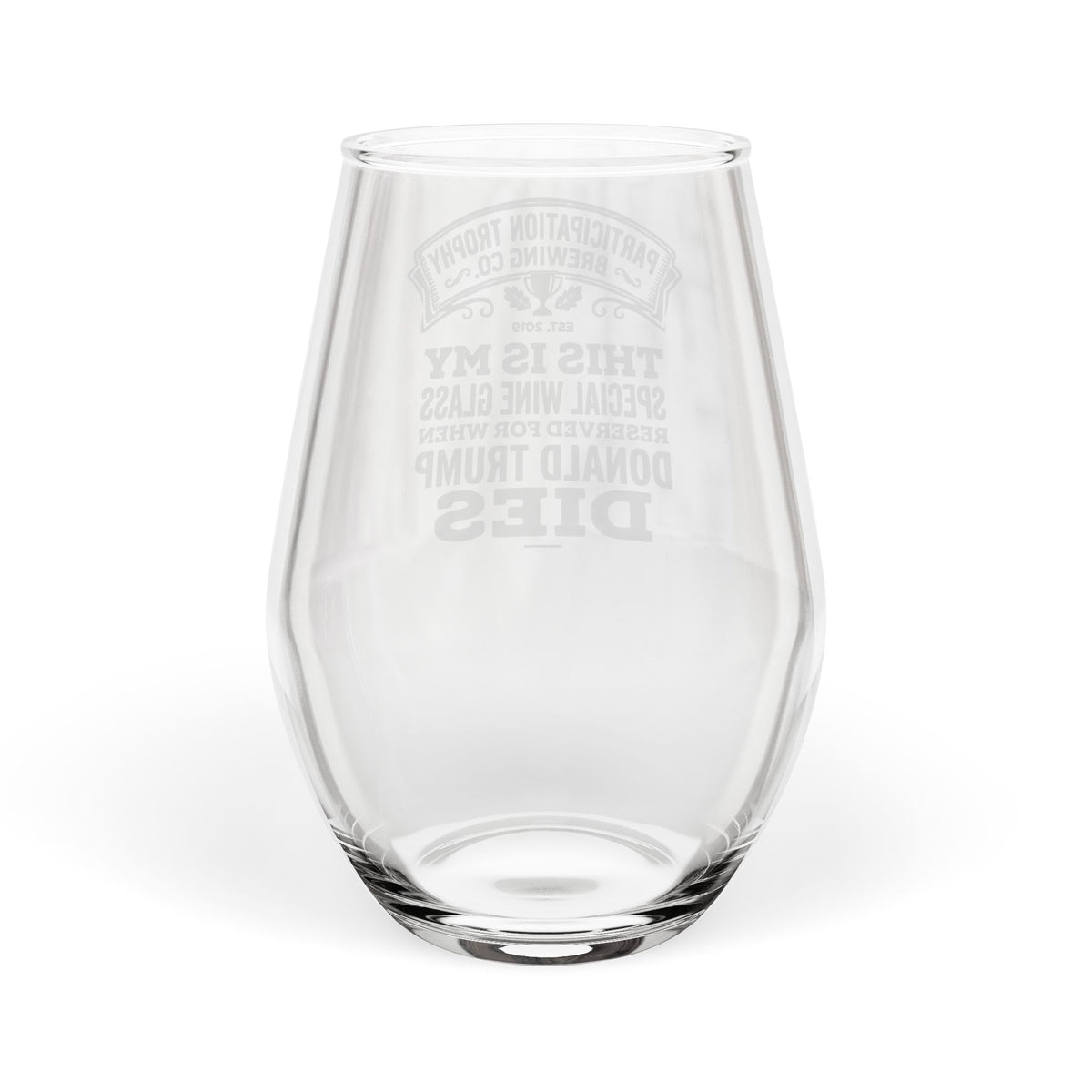 The “Conclusion” wine glass — alternate angle