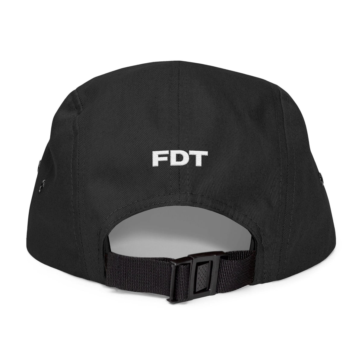 FDT Bar Cap in Black, back view (supplier mockup)