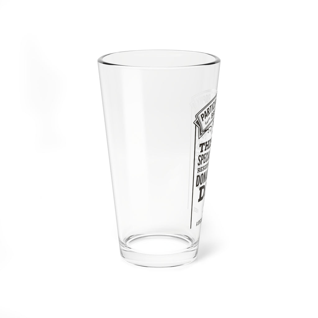 The “Conclusion” 16oz pint glass — close-up of the printed artwork
