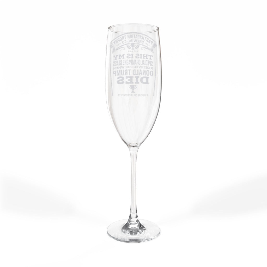 The “Conclusion” Champagne Glass (Engraving)
