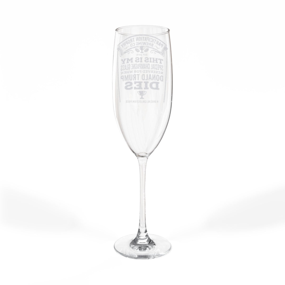 The “Conclusion” Champagne Glass (Engraving)
