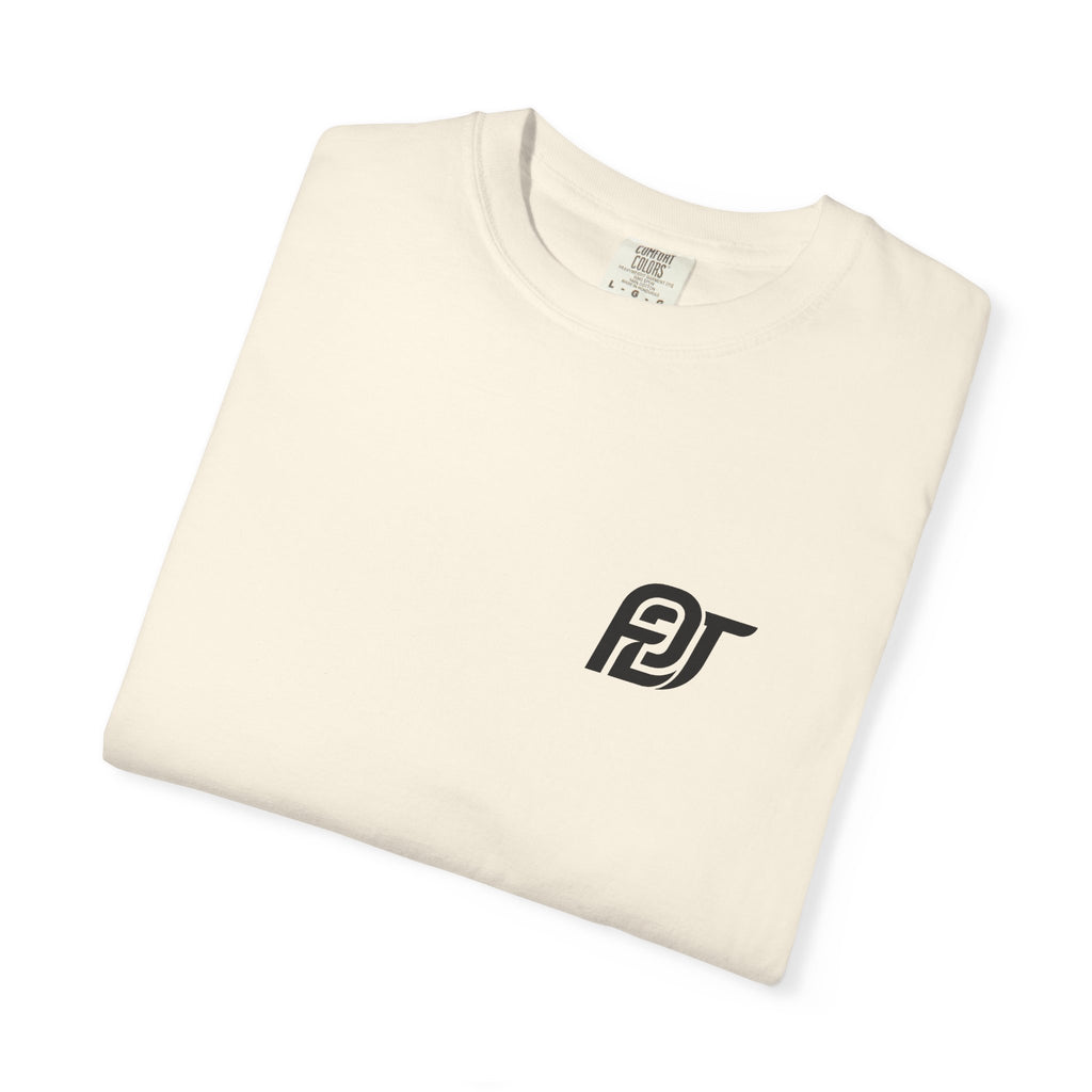 FDT Redaction Tee in Ivory, folded view (supplier mockup)