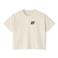 FDT Women's Boxy Tee in Ivory, front view (supplier mockup)