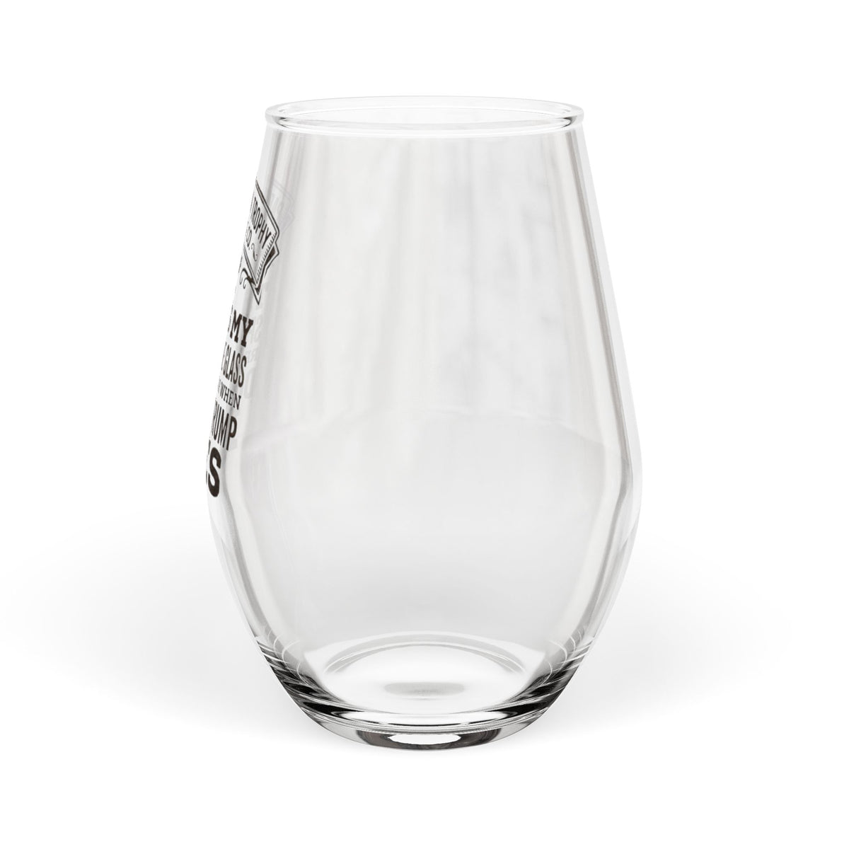 The “Conclusion” wine glass — detail view