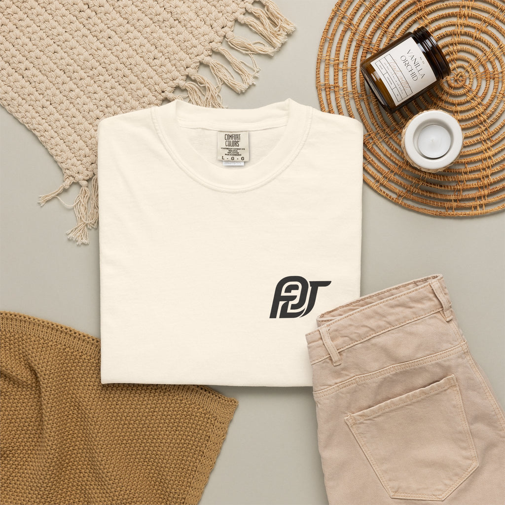 FDT Due Process Tee in Ivory, alternate folded view (supplier mockup)