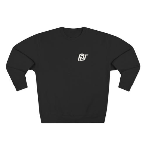 FDT Heavyweight Crewneck in Black, front view (supplier mockup)