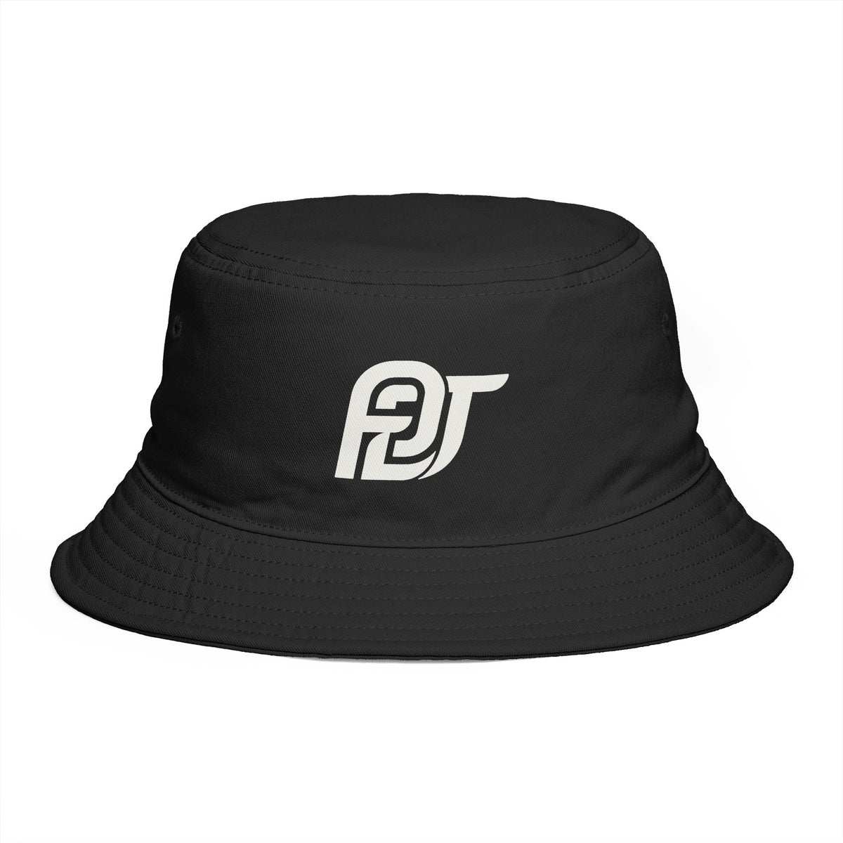 FDT Bucket Hat in Black, front view (supplier mockup)