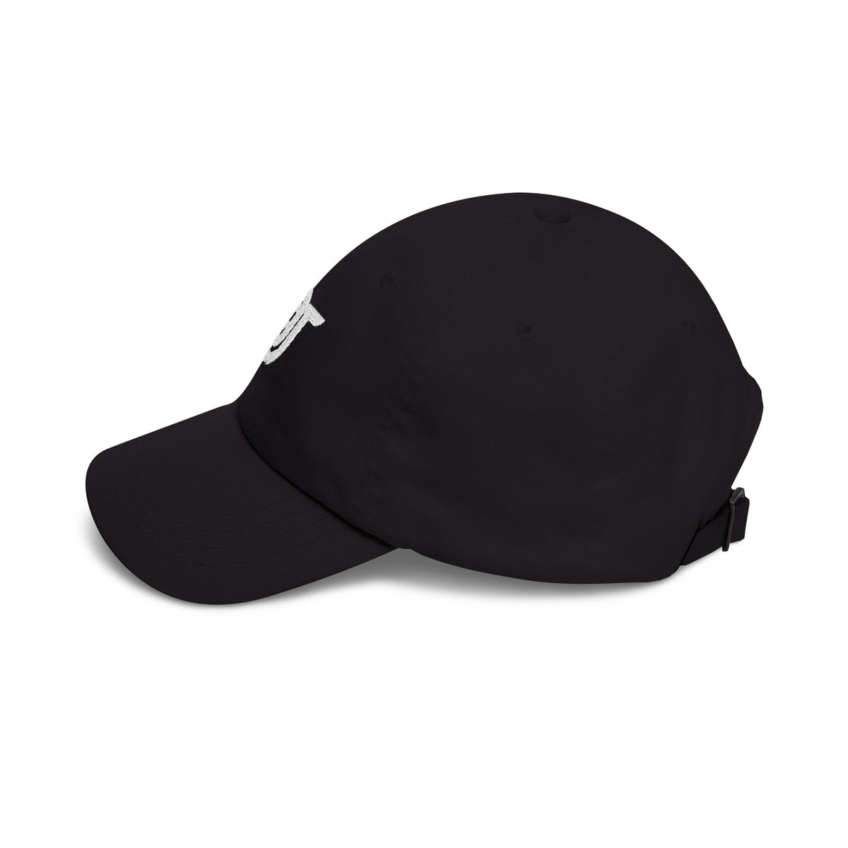 FDT Field Cap in Black, left side view (supplier mockup)