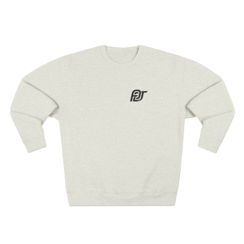 FDT Heavyweight Crewneck in Oatmeal Heather, front view (supplier mockup)